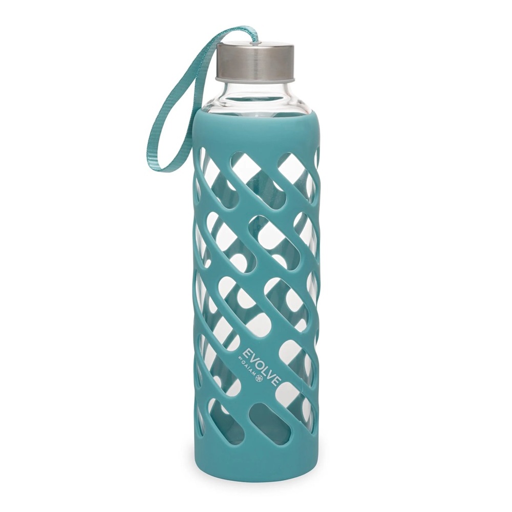 Gaiam Glass Water Bottle - Blue 20 oz